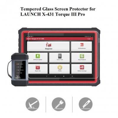Tempered Glass Screen Protector for LAUNCH X431 Torque III Pro